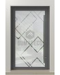 LIM Glass S - mattierte Haustür mit transparentem Motiv