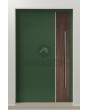 PIVOT V22 – Aluminium-Drehtür mit Holzdekor