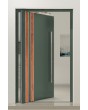 PIVOT V28 – Aluminium-Haustür mit Holzdekor