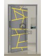 PIVOT W360 – moderne Aluminium-Drehtür mit Streifen