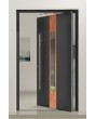 PIVOT V08 - Aluminium-Haustür mit Naturstein