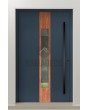 PIVOT V08 - Aluminium-Haustür mit Naturstein