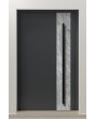 PIVOT V41 - Aluminium-Haustürzapfen mit weißer Felsensteintextur