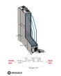 LIM FS3 - aluminiumgraue Flügeltür mit Fusingglas