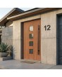 Hochwertige, elegante Aluminium-Haustür in Eiche-Optik für Ihr Zuhause