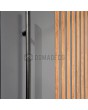LIM RAIL3 double - Aluminium-Doppeltür mit vertikalen Lamellen aus Aluminiumprofilen