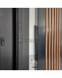 LIM RAIL4 - Aluminium-Eingangstür mit vertikalen Lamellen aus Aluminiumprofilen