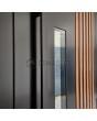 PIVOT RAIL4 - Aluminium-Drehtür mit vertikalen Lamellen aus Aluminiumprofilen