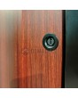 LIM RAIL6 - Aluminium-Haustür mit schwarzen Vertikal-Lamellen aus Aluminiumprofilen