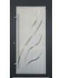 LIM Glass S11 - satinierte Aluminium-Haustür mit transparentem Dekor