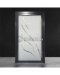 LIM Glass S11 - satinierte Aluminium-Haustür mit transparentem Dekor
