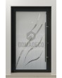 PIVOT Glass S11 - Aluminium-Drehtür, mattiert, mit transparentem Dekor