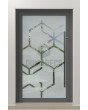PIVOT Glass S13 - Aluminium-Drehflügeltür mattiert mit transparentem Dekor