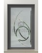PIVOT Glass S16 - Aluminium-Drehflügeltür mattiert mit transparentem Dekor