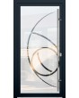 LIM Glass S16 – Aluminium-Fronttür mit mattierter Oberfläche und transparentem Dekor