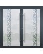LIM GLASS double S - mattierte Aluminium-Doppeltür mit transparentem Motiv