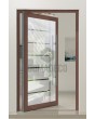 PIVOT Glass S7 - Aluminium-Drehtür mit transparentem Dekor, mattiert