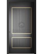 LIM V15 – Aluminium-Haustür mit aufgesetzten und gefrästen Elementen