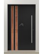 LIM V28 - Aluminium-Eingangstür mit Holzdekor