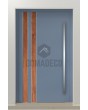 LIM V28 - Aluminium-Eingangstür mit Holzdekor