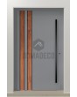 PIVOT V28 – Aluminium-Haustür mit Holzdekor