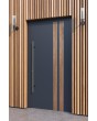 LIM V28 - Aluminium-Eingangstür mit Holzdekor