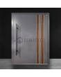 Anthrazitfarbene Aluminium-Haustür mit Walnuss-Holzdekor