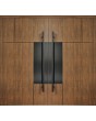 LIM v35 Double – Doppelflügel-Eingangstür aus Aluminium mit Holzoptik und Dekor
