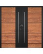 LIM v36 double - Doppel-Haustür aus Aluminium mit Holzdekor