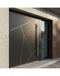 Drehflügeltür mit rechtem Seitenfenster (Ansicht von außen) 