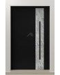 PIVOT V41 - Aluminium-Haustürzapfen mit weißer Felsensteintextur
