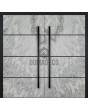 LIM V42 double - Aluminium-Doppel-Haustür mit weißer Felsenstein-Struktur