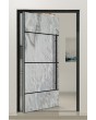 PIVOT V42 - Aluminium-Haustürzapfen mit weißer Felsensteintextur