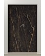 PIVOT V54 - Aluminium-Drehtür mit gesintertem Quarz Noir Desir verkleidet