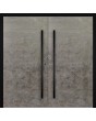 LIM V56 double - Aluminium-Doppel-Haustür mit gesintertem Quarz verkleidet