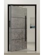 PIVOT V56 - Aluminium-Drehtür mit gesintertem Quarz verkleidet