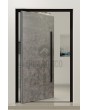 PIVOT V56 - Aluminium-Drehtür mit gesintertem Quarz verkleidet