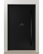 PIVOT V62 - Aluminium-Drehflügeltür mit vertikaler Fräsung