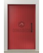 PIVOT V62 - Aluminium-Drehflügeltür mit vertikaler Fräsung