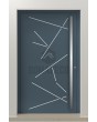PIVOT Vario-inox – Eingangstür aus Aluminium mit Streifen