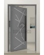 PIVOT Vario-inox – Eingangstür aus Aluminium mit Streifen