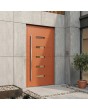 Moderne Haustür aus Aluminium in Orange