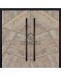 LIM WOODLINE 3 Double – Aluminium-Doppeltür mit Fir Platinum-Holzimitatbeschichtung