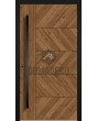 LIM WOODLINE 4 – Aluminium-Eingangstür in Holzoptik, beschichtet mit Creek Larch Hochdrucklaminat