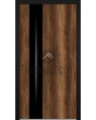 LIM WOODLINE 5 – Aluminium-Eingangstür in Holzoptik, beschichtet mit Barrique-Eiche-Hochdrucklaminat
