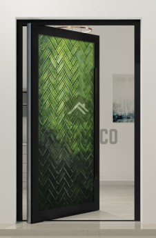 PIVOT FS1 - hochwertige Aluminium-Drehtür mit Fusingglas