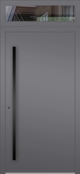 Aluminium-Scharniertür LIM mit oberer Glasscheibe