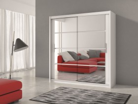 Derby 160 - Schwebetürenschrank weiß