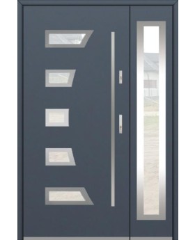 Fargo 23A DB - Haustür Edelstahl mit Seitenteil