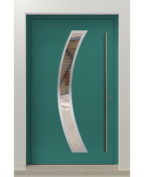 PIVOT Bumerang – Aluminium-Glas-Haupttür mit Drehgelenk
